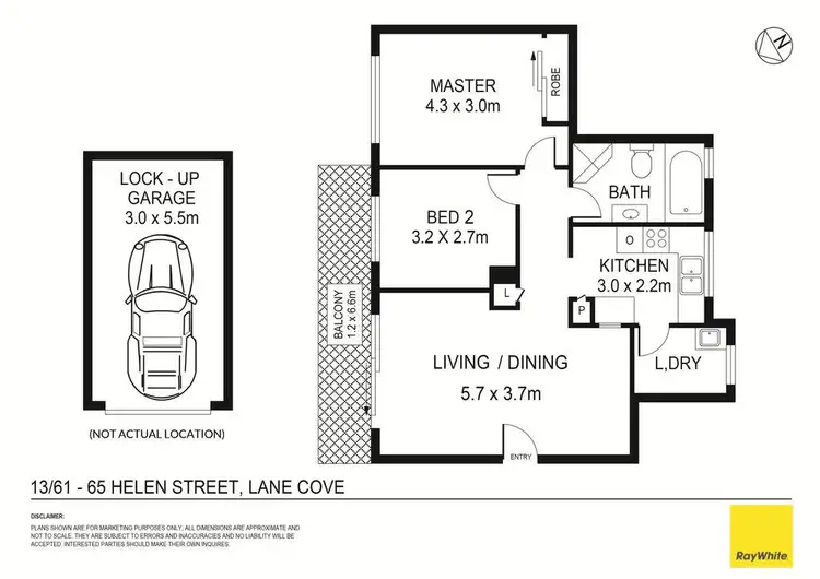 Floorplan of Homely apartment listing, 13/61 Helen Street, Lane Cove NSW 2066