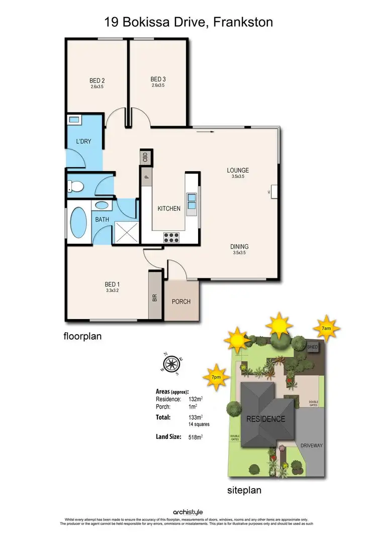 Floorplan of Homely house listing, 19 Bokissa Drive, Frankston VIC 3199