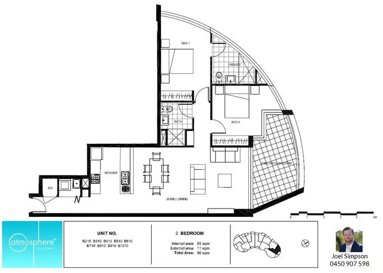 Floorplan of Homely unit listing, B610/299-309 Old Northern Road, Castle Hill NSW 2154