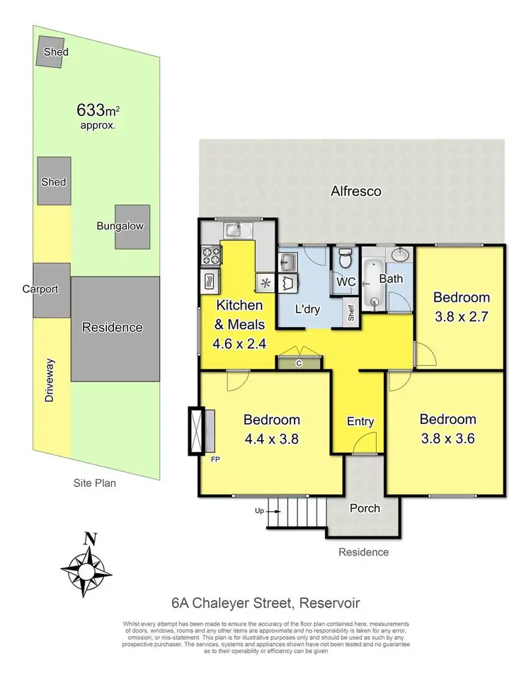 Floorplan of Homely house listing, 6A Chaleyer Street, Reservoir VIC 3073