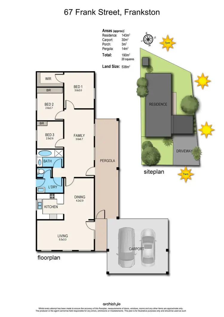 Floorplan of Homely house listing, 67 Frank Street, Frankston VIC 3199