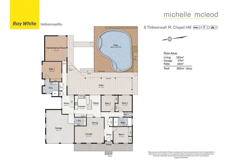 Floorplan of Homely house listing, 8 Tinbeerwah Place, Chapel Hill QLD 4069