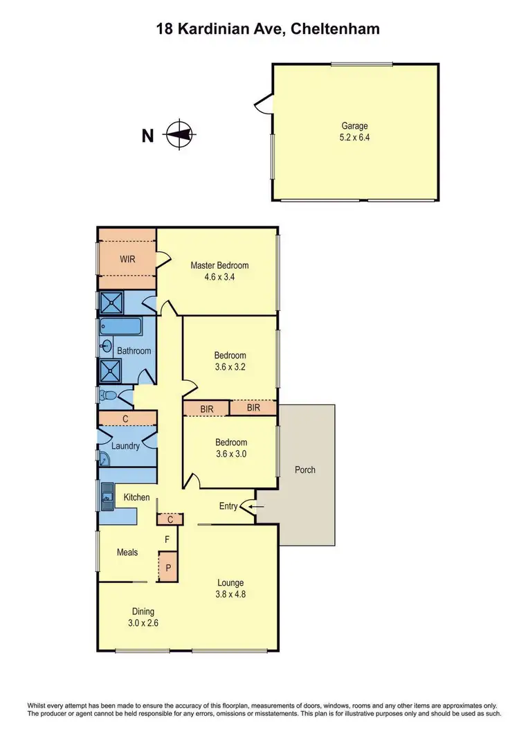 Floorplan of Homely house listing, 18 Kardinian Avenue, Cheltenham VIC 3192