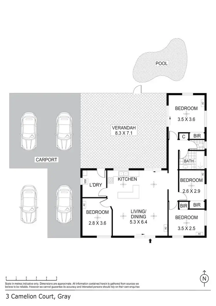 Floorplan of Homely house listing, 3 Camelion Court, Gray NT 830
