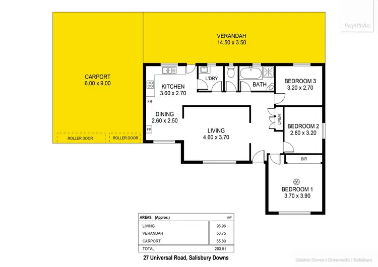 Floorplan of Homely house listing, 27 Universal Road, Salisbury Downs SA 5108