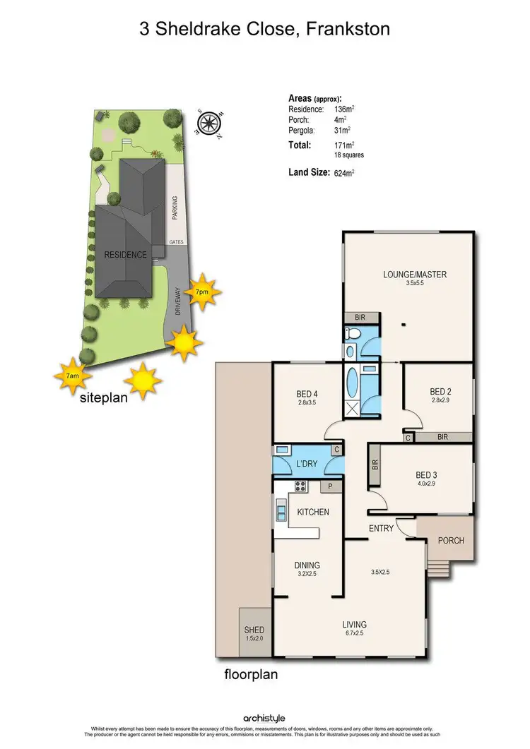 Floorplan of Homely house listing, 3 Sheldrake Close, Frankston VIC 3199