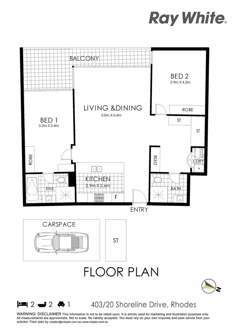 Floorplan of Homely apartment listing, 403/20 Shoreline Drive, Rhodes NSW 2138