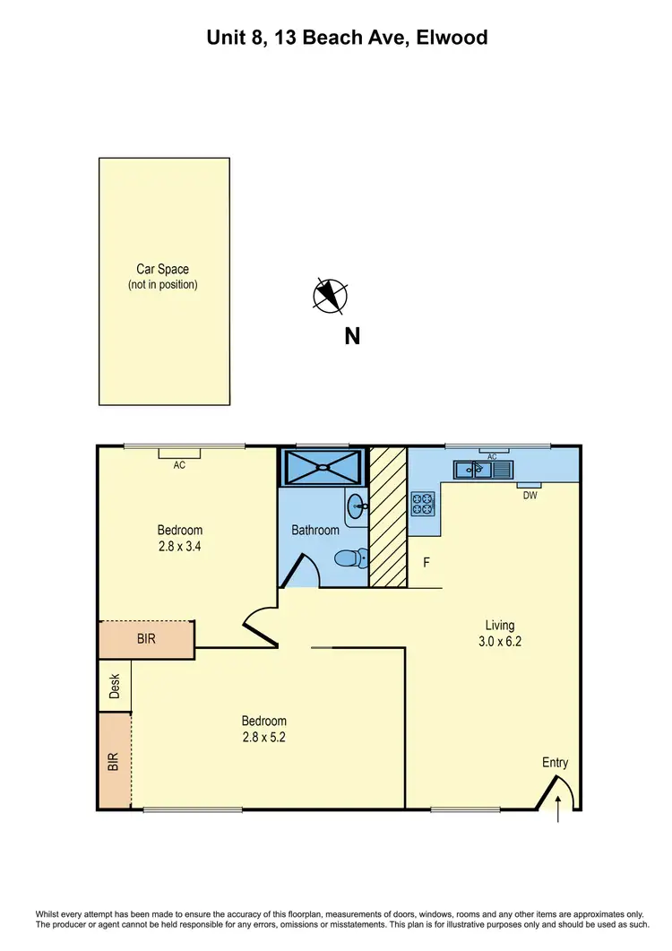 Floorplan of Homely apartment listing, 8/13 Beach Avenue, Elwood VIC 3184