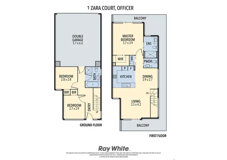 Floorplan of Homely house listing, 1 Zara Court, Officer VIC 3809