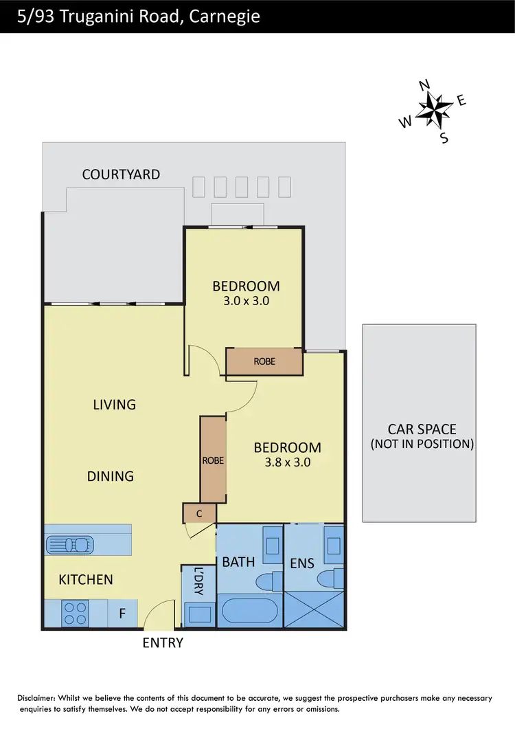 Floorplan of Homely apartment listing, 5/93 Truganini Road, Carnegie VIC 3163