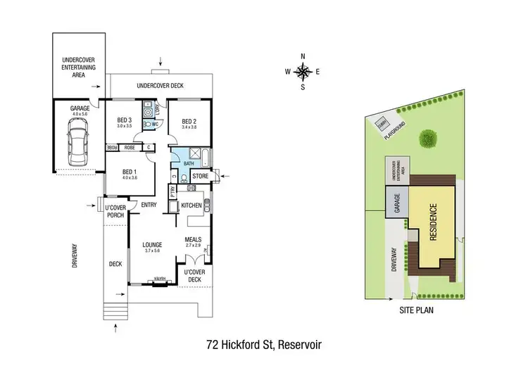 Floorplan of Homely house listing, 72 Hickford Street, Reservoir VIC 3073