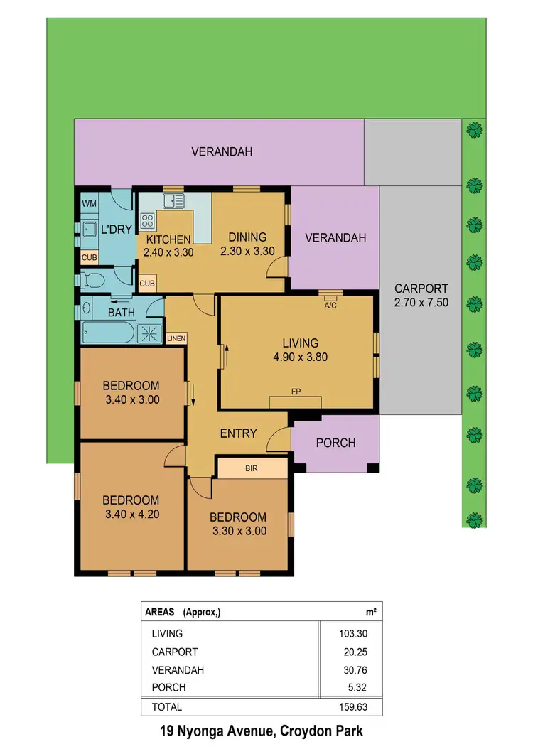 Floorplan of Homely house listing, 19 Nyonga Avenue, Croydon Park SA 5008