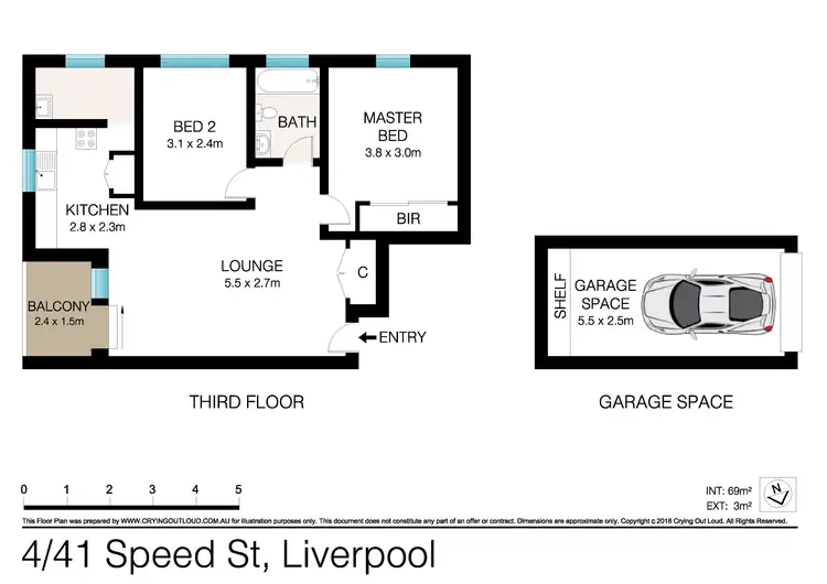 Floorplan of Homely unit listing, 4/41 Speed, Liverpool NSW 2170