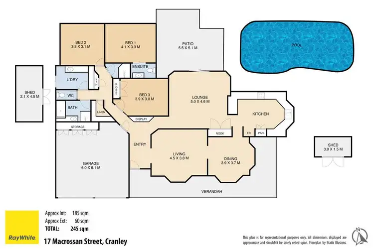 Floorplan of Homely house listing, 17 Macrossan Street, Cranley QLD 4350