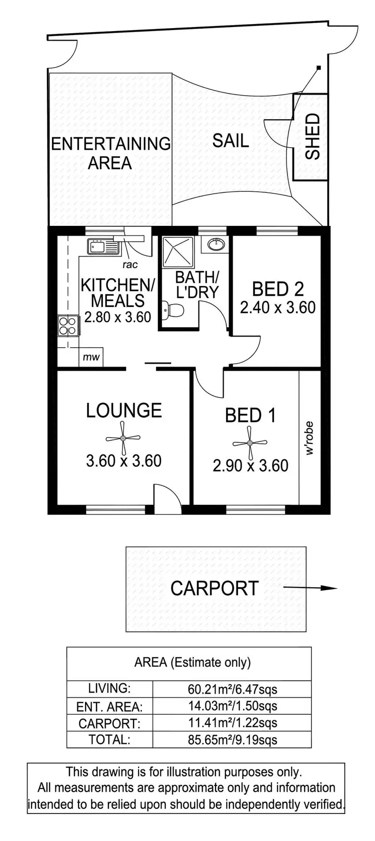 Floorplan of Homely unit listing, 3/4 Pine Avenue, Glenelg North SA 5045