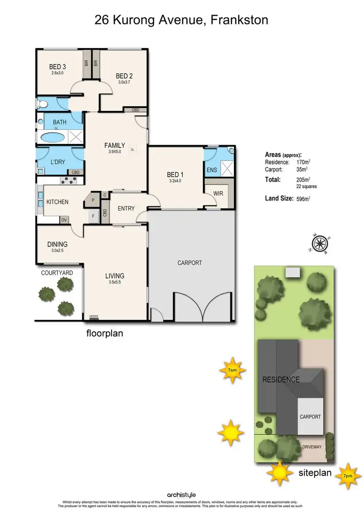 Floorplan of Homely house listing, 26 Kurong Avenue, Frankston VIC 3199