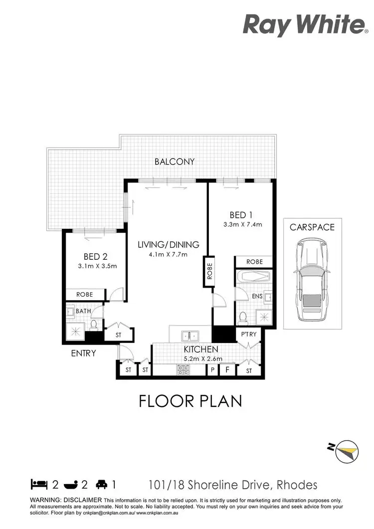 Floorplan of Homely apartment listing, 101/18 shoreline Drive, Rhodes NSW 2138