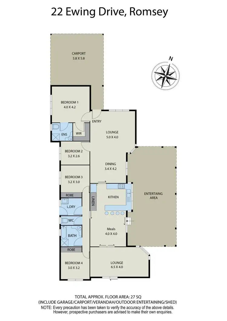 Floorplan of Homely house listing, 22 Ewing Drive, Romsey VIC 3434