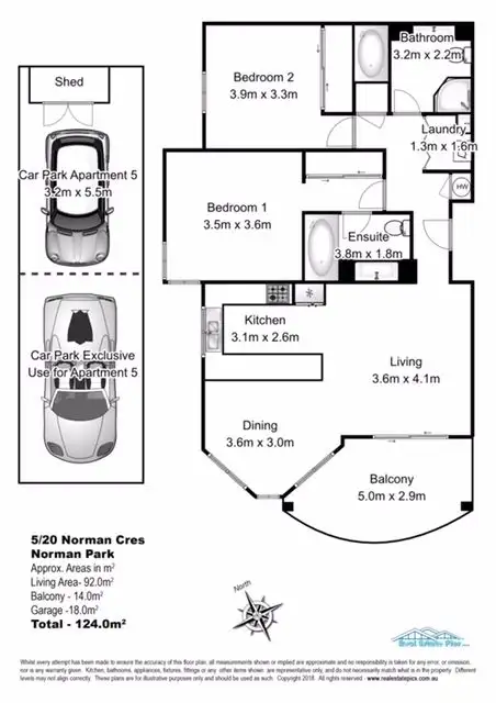 Floorplan of Homely unit listing, 5/20 Norman Crescent, Norman Park QLD 4170