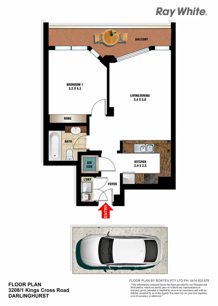Floorplan of Homely apartment listing, 3208/1 Kings Cross Road, Potts Point NSW 2011