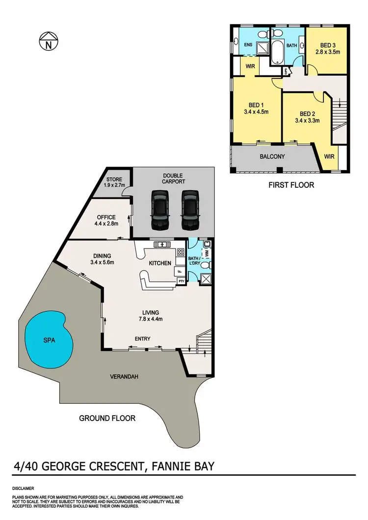 Floorplan of Homely townhouse listing, 4/40 George Crescent, Fannie Bay NT 820