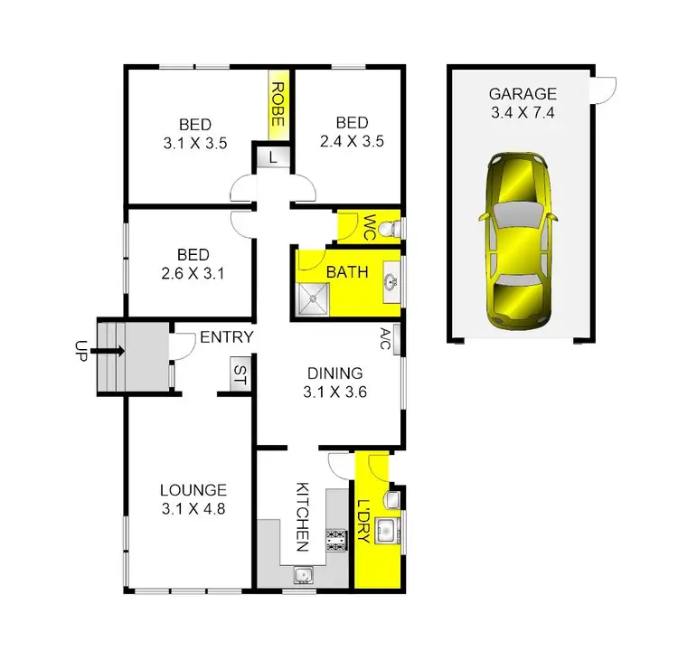 Floorplan of Homely house listing, 6 Gambier Grove, Corio VIC 3214