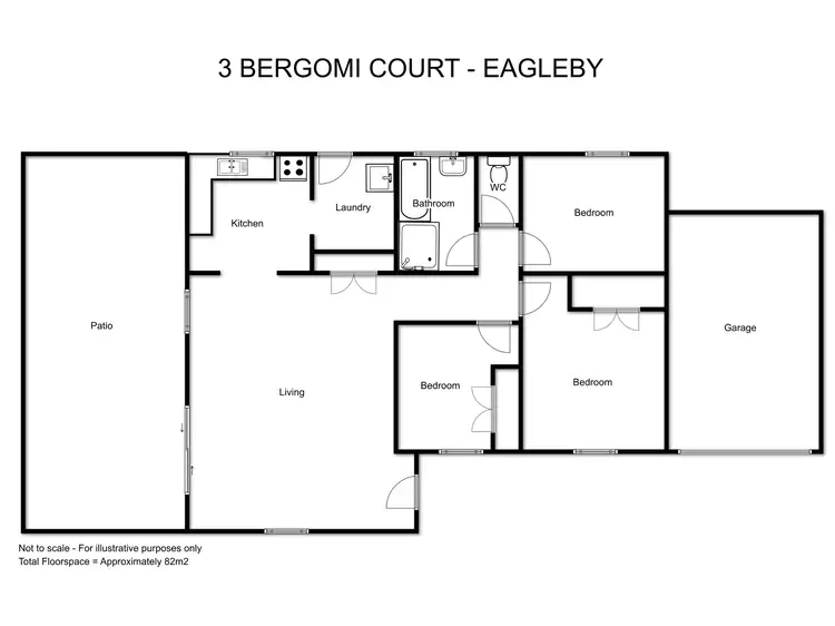 Floorplan of Homely house listing, 3 Bergomi Court, Eagleby QLD 4207