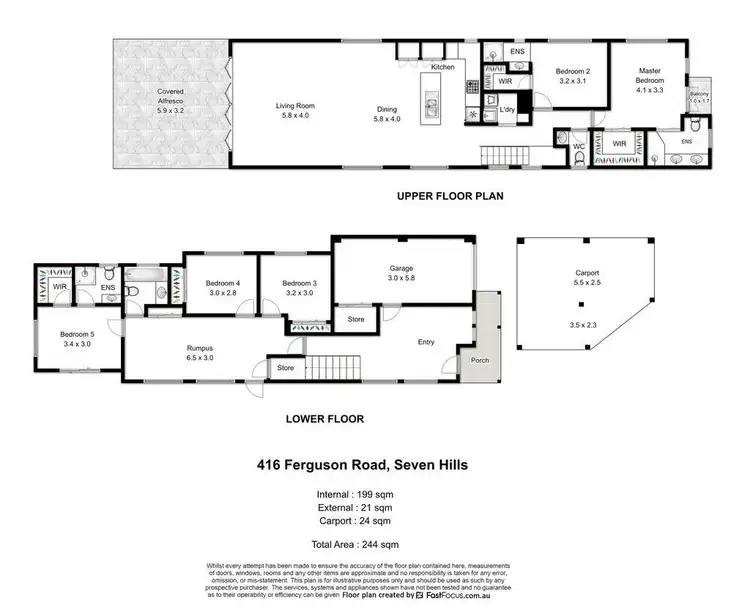 Floorplan of Homely house listing, 416 Ferguson Road, Seven Hills QLD 4170