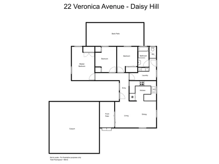 Floorplan of Homely house listing, 22 Veronica Avenue, Daisy Hill QLD 4127