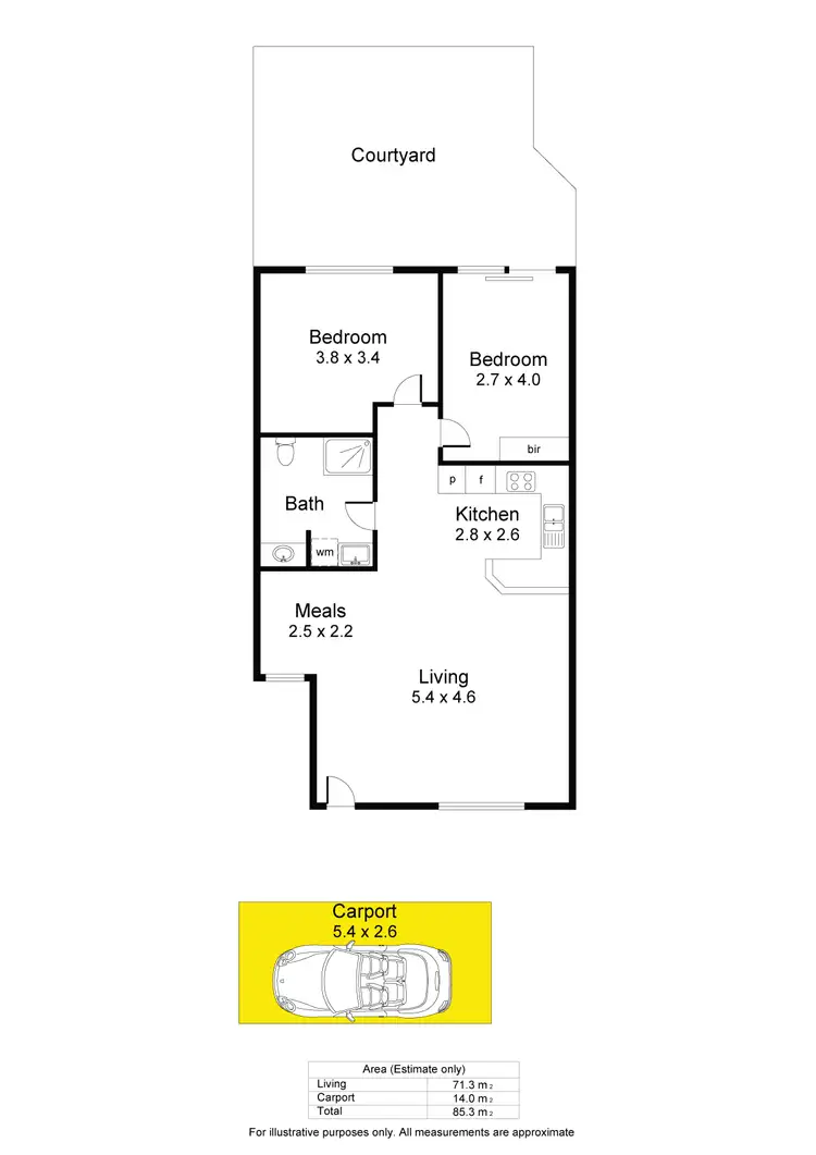 Floorplan of Homely apartment listing, 32/55 Melbourne Street, North Adelaide SA 5006