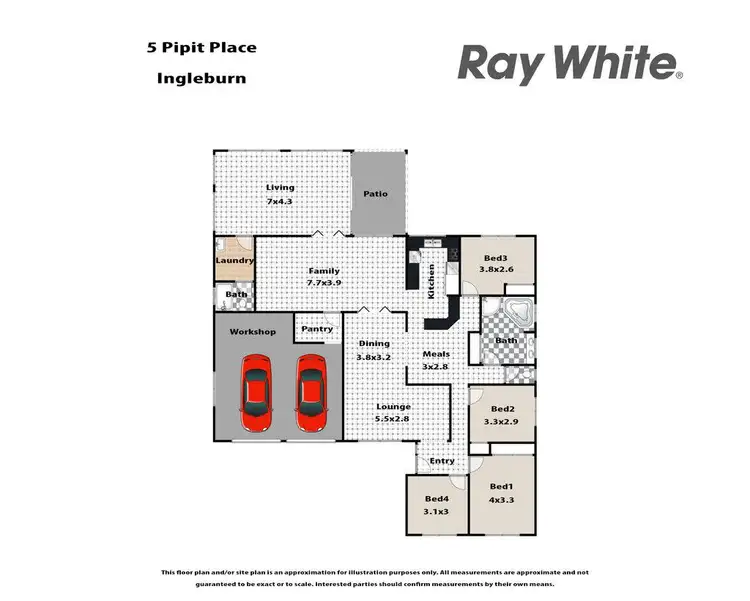 Floorplan of Homely house listing, 5 Pipit Place, Ingleburn NSW 2565