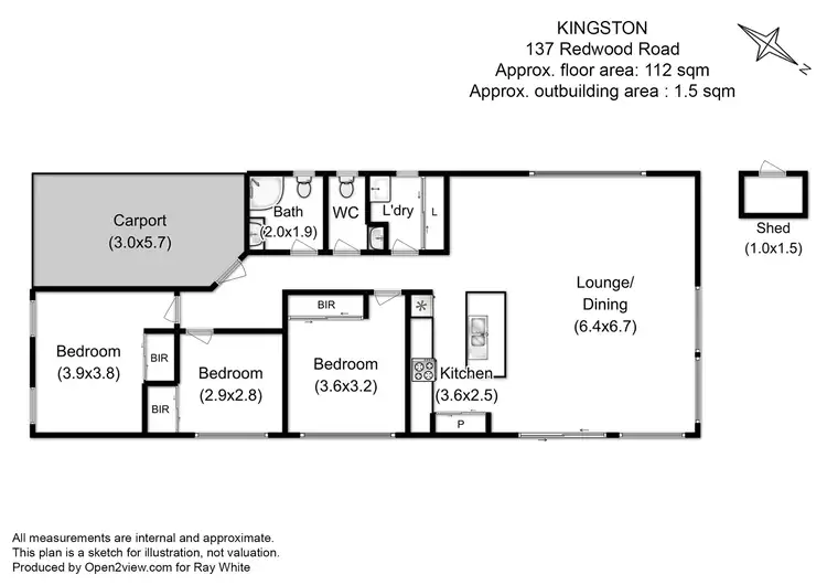 Floorplan of Homely townhouse listing, 2-5/137 Redwood Road, Kingston TAS 7050