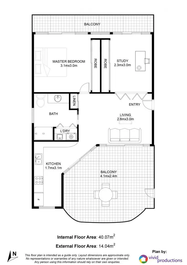 Floorplan of Homely apartment listing, 15/23 Quinton Street, Kangaroo Point QLD 4169