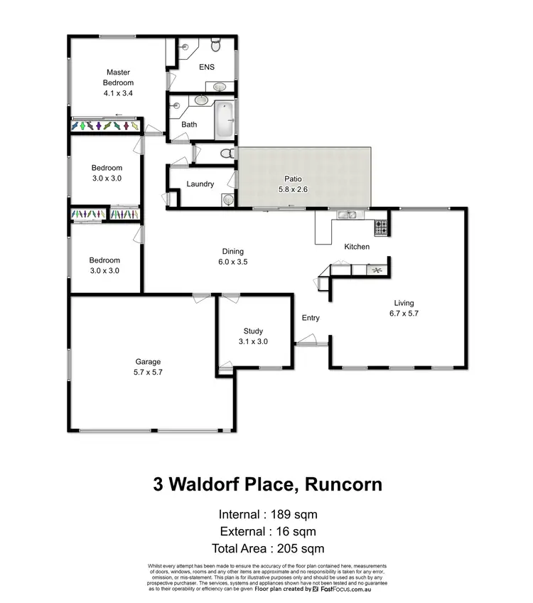 Floorplan of Homely house listing, 3 Waldorf Place, Runcorn QLD 4113