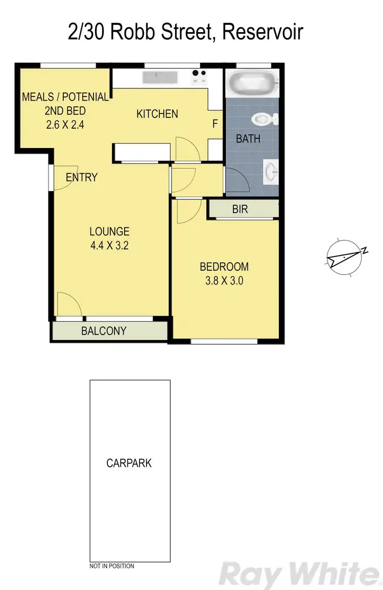 Floorplan of Homely unit listing, 2/30 Robb Street, Reservoir VIC 3073