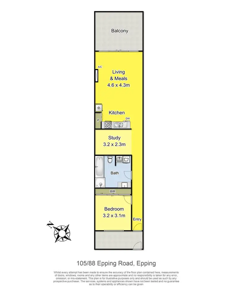Floorplan of Homely apartment listing, 102/90 Epping Road, Epping VIC 3076