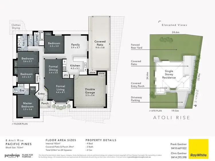 Floorplan of Homely house listing, 8 Atoli Rise, Pacific Pines QLD 4211