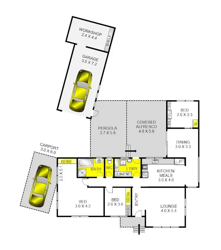 Floorplan of Homely house listing, 5 Maryland Drive, Corio VIC 3214
