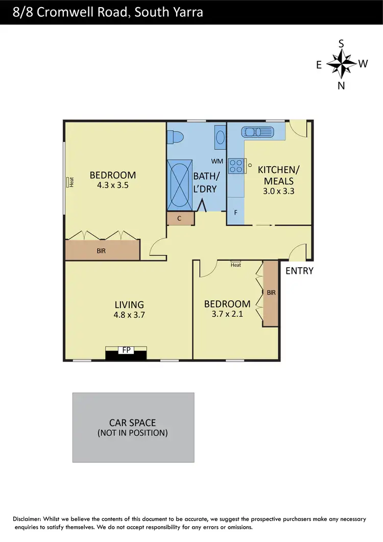Floorplan of Homely apartment listing, 8/8 Cromwell Road, South Yarra VIC 3141