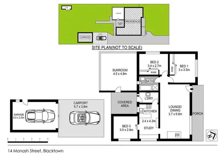 Floorplan of Homely house listing, 14 Monash Road, Blacktown NSW 2148