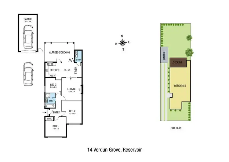 Floorplan of Homely house listing, 14 Verdun Grove, Reservoir VIC 3073