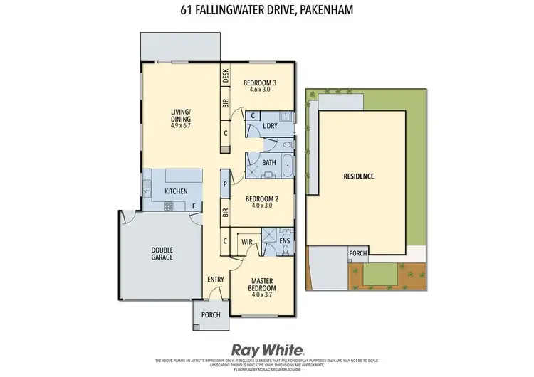 Floorplan of Homely house listing, 61 Fallingwater Drive, Pakenham VIC 3810