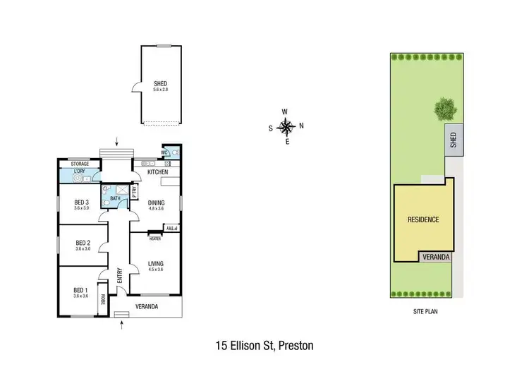 Floorplan of Homely house listing, 15 Ellison Street, Preston VIC 3072