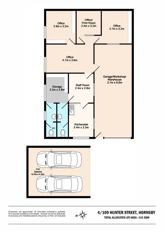 Floorplan of Homely unit listing, 4/109-111 Hunter Street (Entry via Hunter Lane), Hornsby NSW 2077