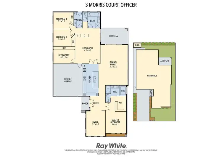 Floorplan of Homely house listing, 3 Morris Court, Officer VIC 3809