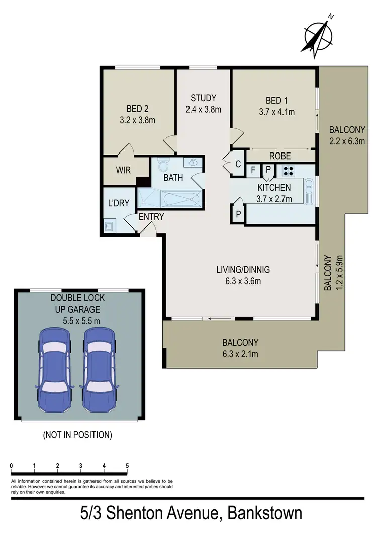Floorplan of Homely unit listing, 5/3-5 Shenton Avenue, Bankstown NSW 2200