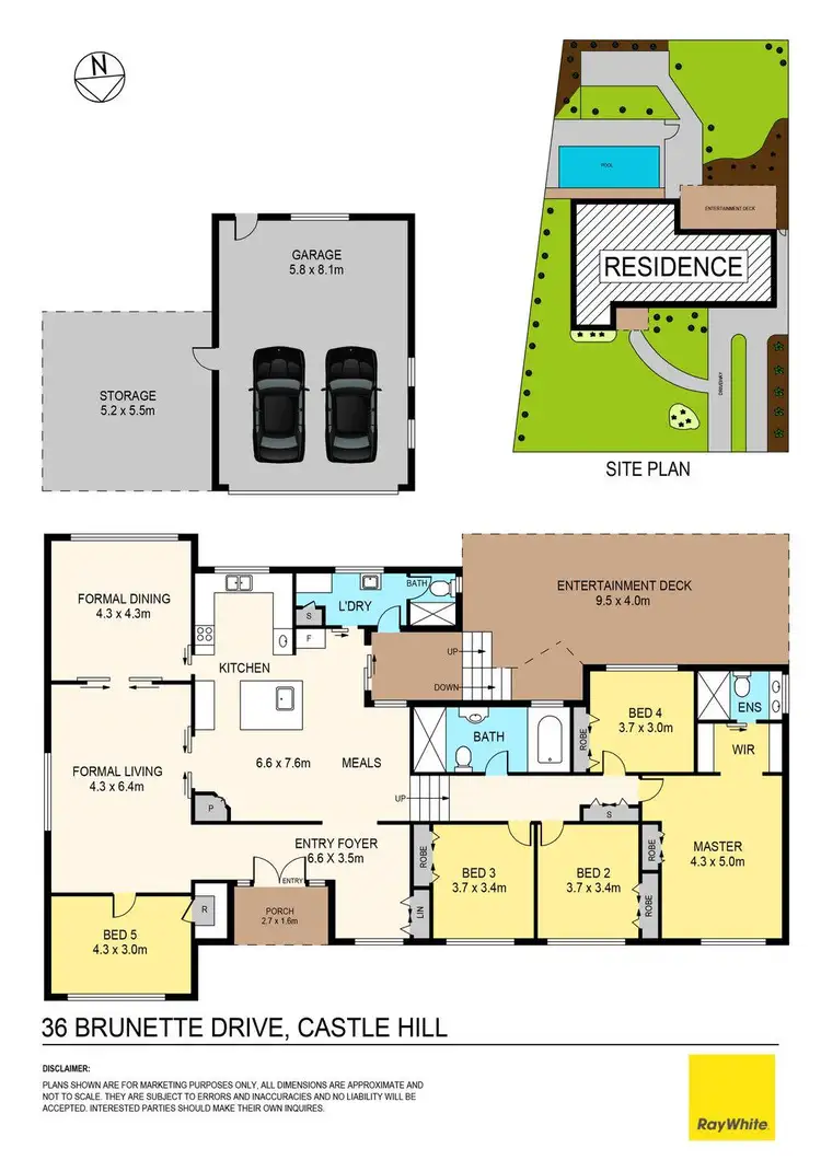 Floorplan of Homely house listing, 36 Brunette Drive, Castle Hill NSW 2154