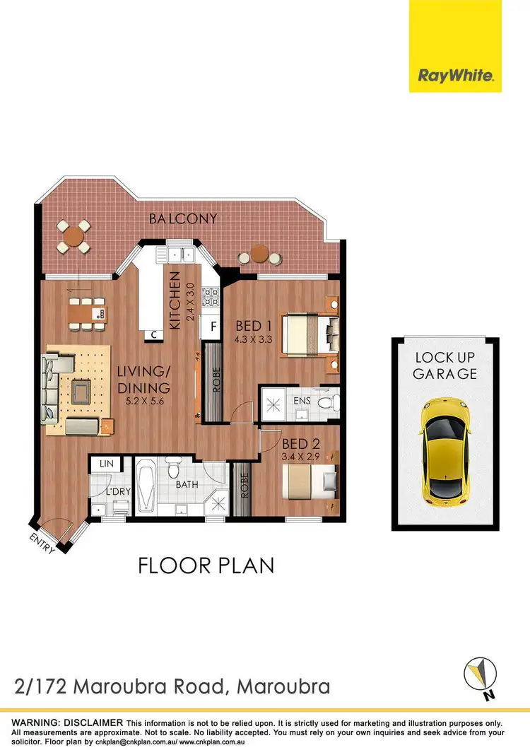 Floorplan of Homely apartment listing, 2/172-178 Maroubra Road, Maroubra NSW 2035