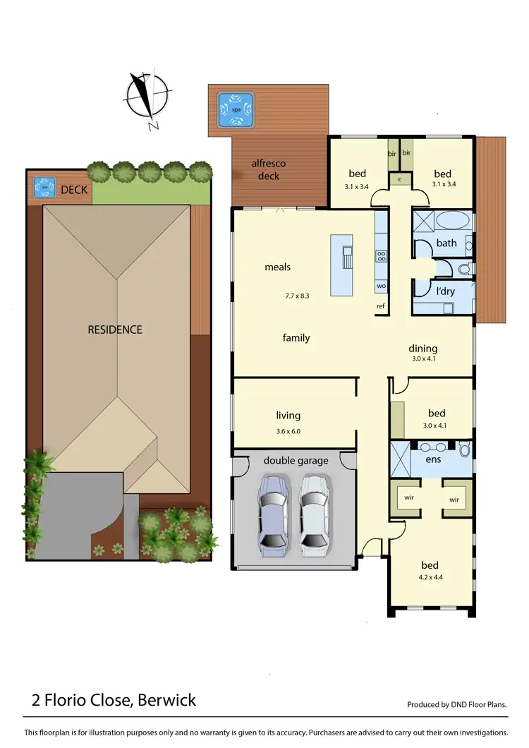 Floorplan of Homely house listing, 2 Florio Close, Berwick VIC 3806