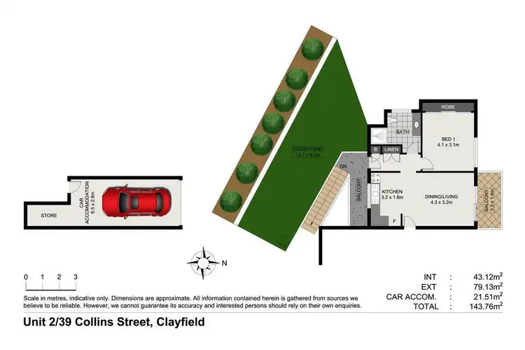 Floorplan of Homely unit listing, 2/39 Collins Street, Clayfield QLD 4011